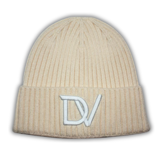 Divinity LONDON - Ribbed Beige Beanie