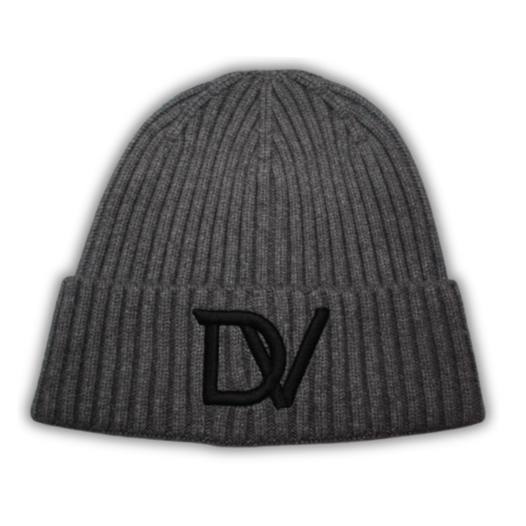 Divinity LONDON - Ribbed Grey Beanie