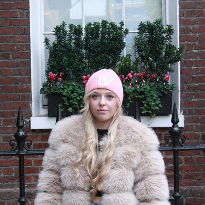 Divinity LONDON - Ribbed Pink Beanie